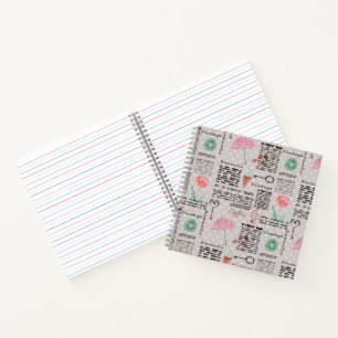 krant poka dots stijlvol retro notitieboek