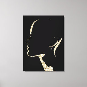 Krant Print Mode Silhouette Art