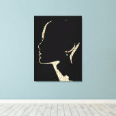 Krant Print Mode Silhouette Art (Insitu (Houten vloer))