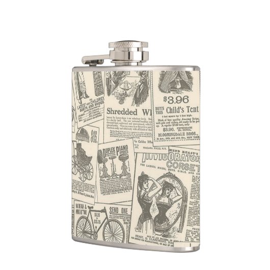 krant Retro Gifts Heupfles (Links)