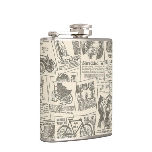 krant Retro Gifts Heupfles (Rechts)