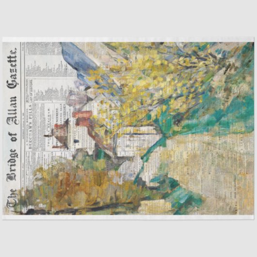 krant Rustic Texture Decoupage Tissuepapier (Voorkant)