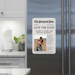 Krant Save The Date Magneet Foto