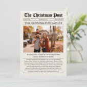  krant Sjabloon Flat Holiday Kaart (Staand voorkant)