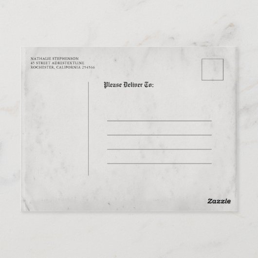 Krant Sla het Briefkaart van de Datumfoto op (Achterkant)