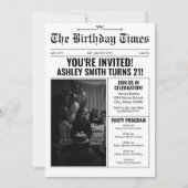  krant stijl 21ste verjaardagsfeest kaart (Voorkant)