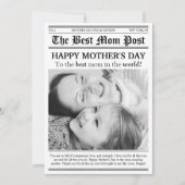  krant stijl Moederdag Kaart (Voorkant)