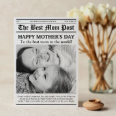  krant stijl Moederdag Kaart