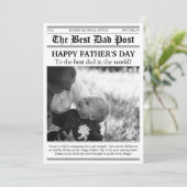 krant stijl Vaderdag Kaart (Staand voorkant)