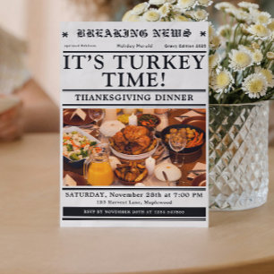 Krant Thanksgiving Dinner Herfst Kaart