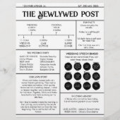 Krant Trouwprogramma Foto Moderne Leuke Feiten Flyer (Achterkant)