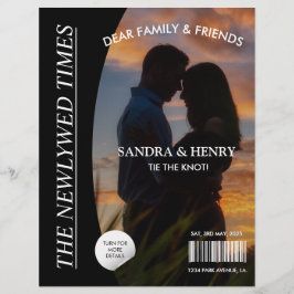 Krant Trouwprogramma Fototijdschrift Leuke feiten Flyer