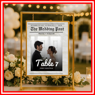  krant Trouwtafel Nummer FOTO Kaart