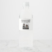 Krant Trouwtafel Nummer Moderne FOTO Waterfles Etiket (Voorkant)