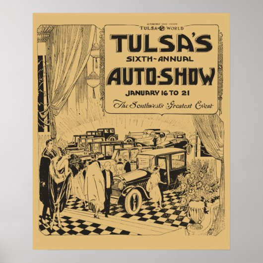  krant Tulsa 1922, show, advertentie Poster (Voorkant)