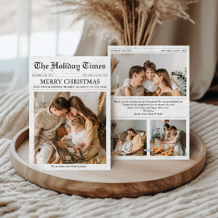 Krant Unieke Kerst 4 Foto's Familie Feestdagenkaart