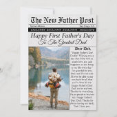 Krant Unieke Leuke Foto Eerste Vaderdag Kaart (Voorkant)