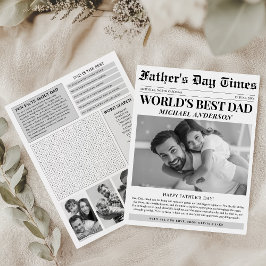 Krant Unieke Leuke Foto Gelukkige Vaderdag