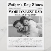 Krant Unieke Leuke Foto Gelukkige Vaderdag (Voorkant)