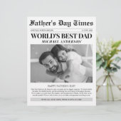 Krant Unieke Leuke Foto Gelukkige Vaderdag (Staand voorkant)