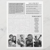 Krant Unieke Leuke Foto Gelukkige Vaderdag (Achterkant)