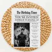 Krant Unieke Plezier 40e Verjaardag Fotofeestje Kaart