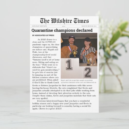 Krant Vakantie- of Aankondigingskaart Feestdagenkaart (Staand voorkant)