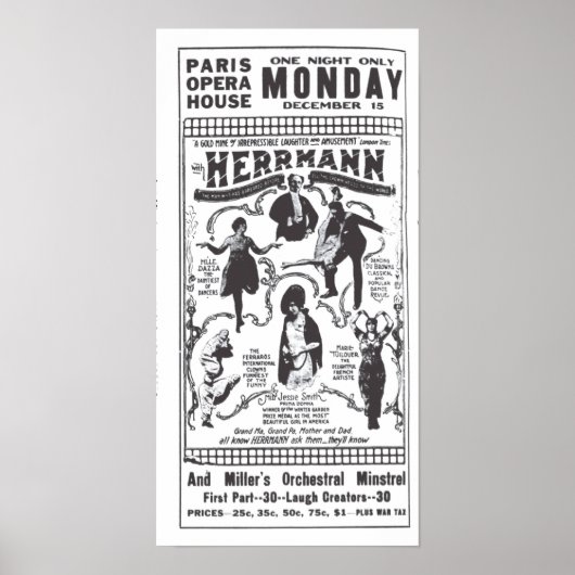  krant Vaudeville 1919 en poster (Voorkant)