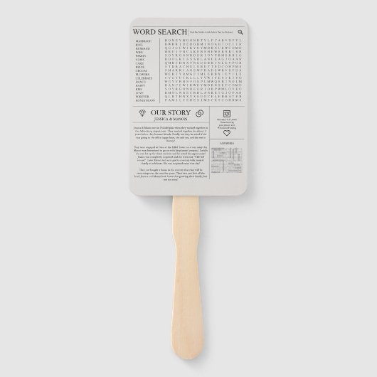 Krant Wedding Programme Fan Handwaaier (Achterkant)