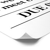 Krant Zwangerschap Aankondiging Koppel Fotoshoot Poster (Hoek)