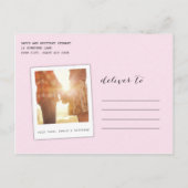 krant | Zwangerschapsaankondiging | Roze Aankondigingskaart (Achterkant)