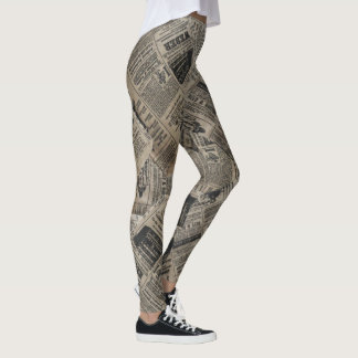 Kranten - Bruin Leggings
