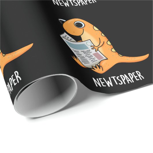 Kranten Grappig Newt Pun Dark BG Cadeaupapier (Rol Hoek)