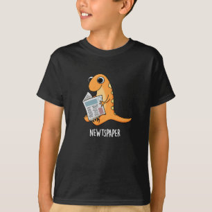 Kranten Grappig Newt Pun Dark BG T-shirt