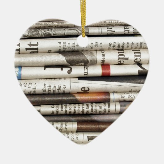 Kranten Keramisch Ornament (Voorkant)