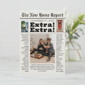 Kranten Nieuwe Home Foto Verhuizen Aankondiging (Staand voorkant)