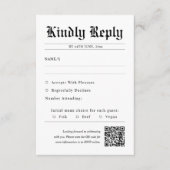 Kranten QR Code Unieke bruiloft RSVP (Voorkant)