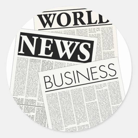 Kranten Ronde Sticker (Voorkant)