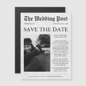 Kranten Unieke Foto Funny Save the Date Magnet (Voorkant / Achterkant)