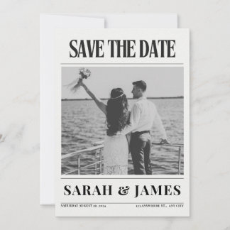 Kranten Unieke Foto Huwelijk Save The Date