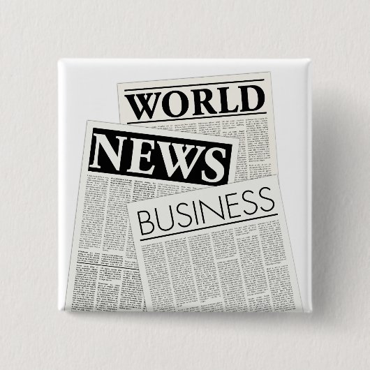 Kranten Vierkante Button 5,1 Cm (Voorkant)