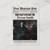 Kranten Visitekaartje, Auto Reparatie Auto Mechani Contactkaartje (Voorkant)