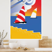 Kranten vóór de wind poster (Keuken)