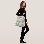 krantenadvertenties Collage Crossbody Tas (Op model)