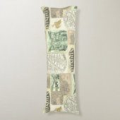  krantenadvertenties Collage Lichaamskussen (Voorkant Verticaal)