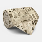  krantenadvertenties Rustic Tiled Stropdas (Opgerold)