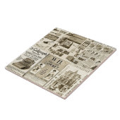  krantenadvertenties Rustic Tiled Tegeltje (Zijkant)