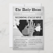 Krantenartikel Bruiloft Kaart (Voorkant)