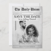 Krantenartikel Bruiloft Save The Date (Voorkant)