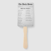 Krantenartikel Trouwprogramma Handwaaier (Achterkant)